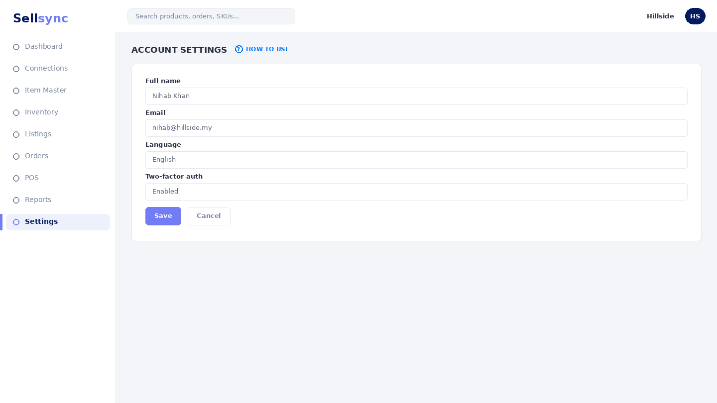 The Edit My Account form with name and email fields.